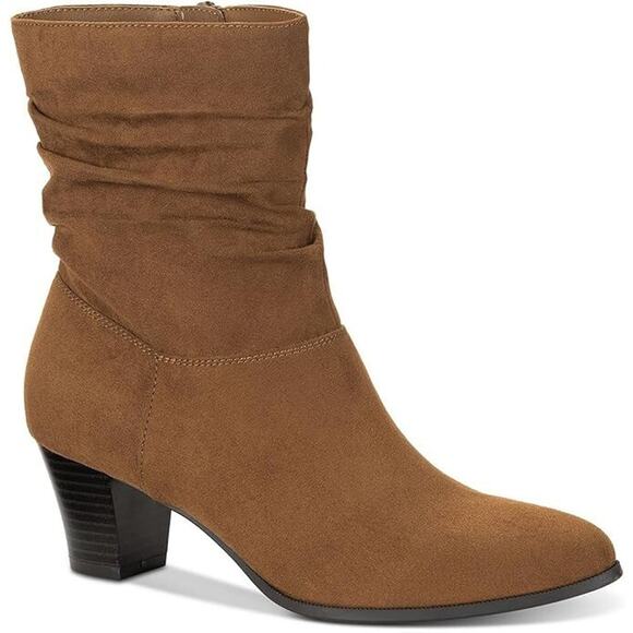 Style & Co Women's Piviee Slouch Booties, Cognac Smooth Size 6M - Picture 1 of 5